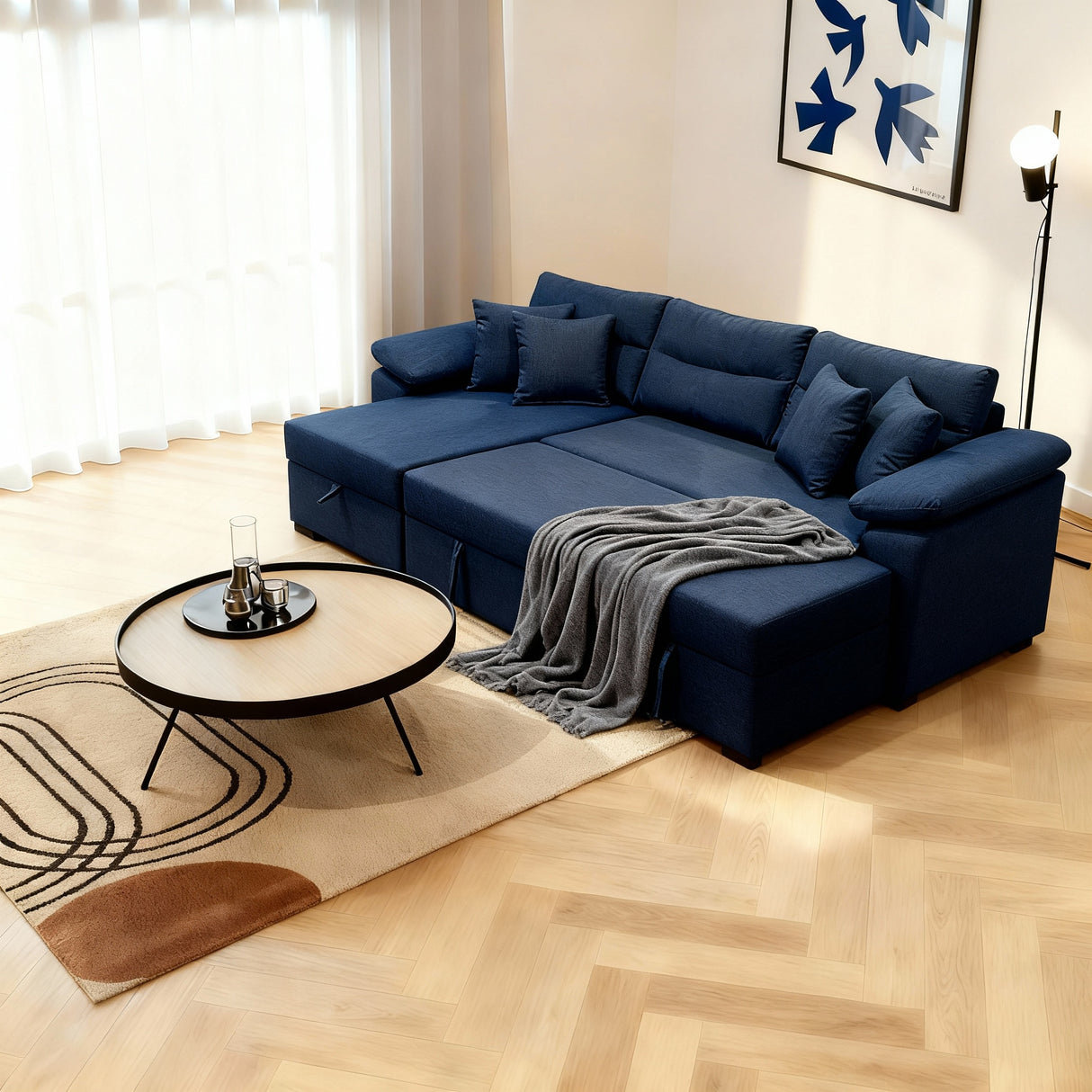 ميلان- ركنه سرير شكل حرف L