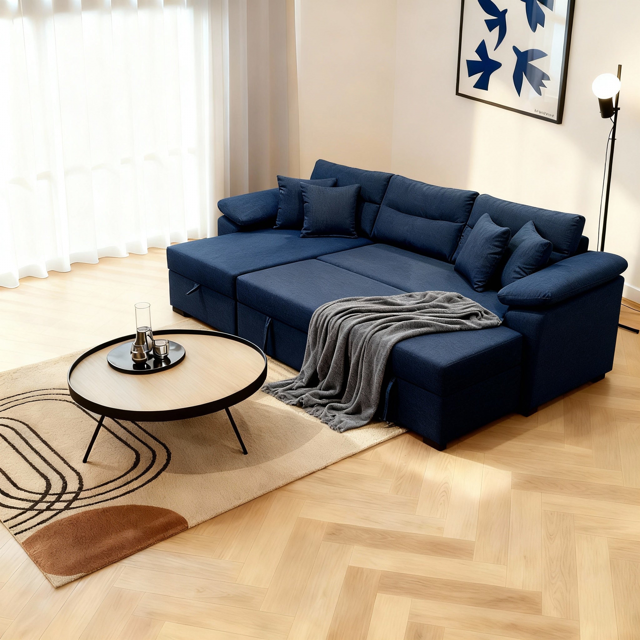 Milan | 3-Seater L-Shape MANEX Pull-Out Sofa Bed (Turkish Mechanism)