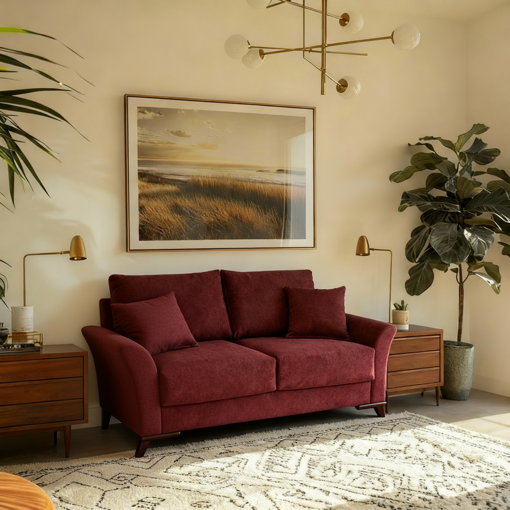 LINZ 2-Fold Sofa Bed | 2-Seater with Belgium Mechanism