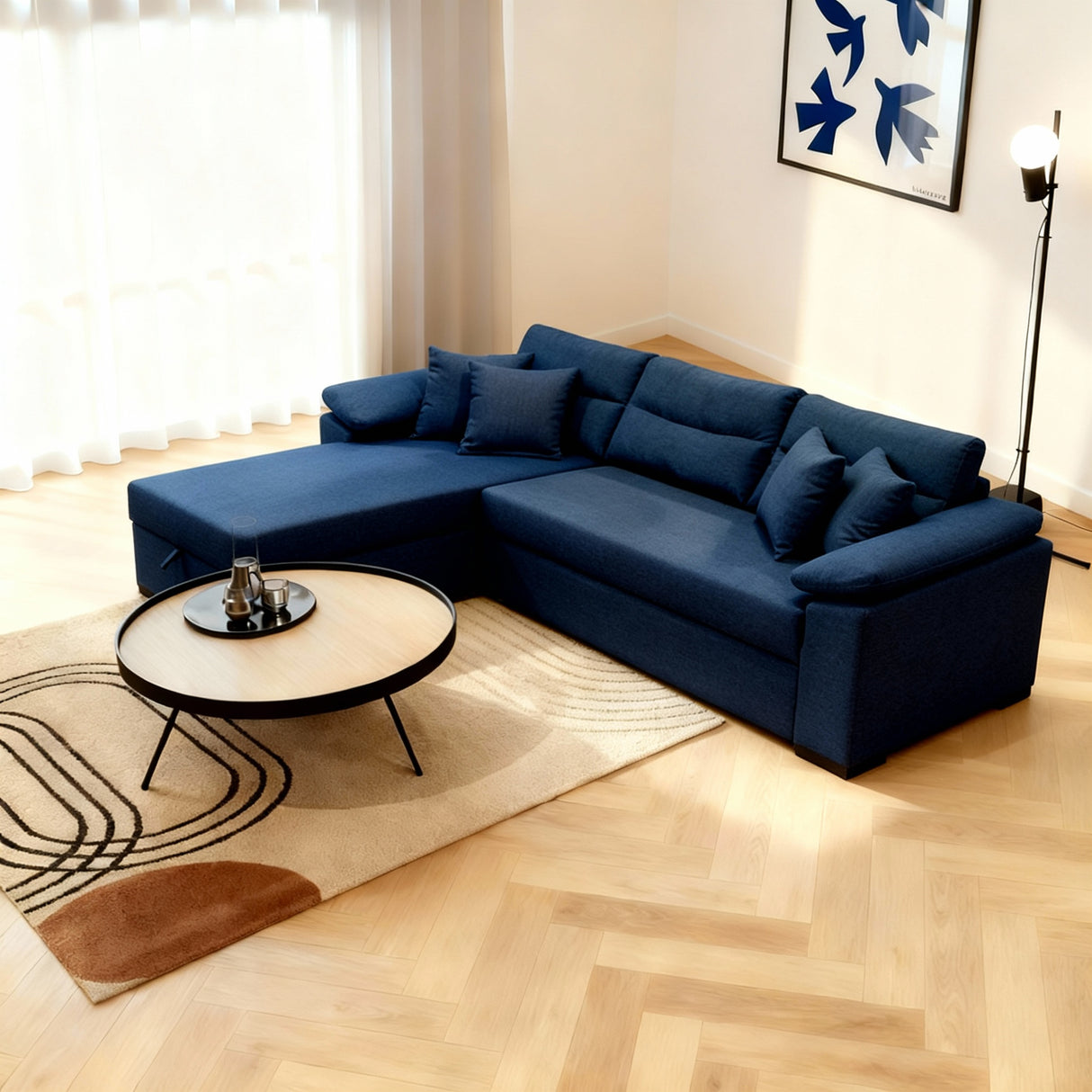 ميلان- ركنه سرير شكل حرف L