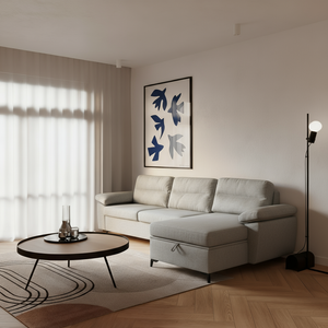 Nancy | L-Shape 5-Seater Roll-Out Sofa Bed with Belgium Mechanism