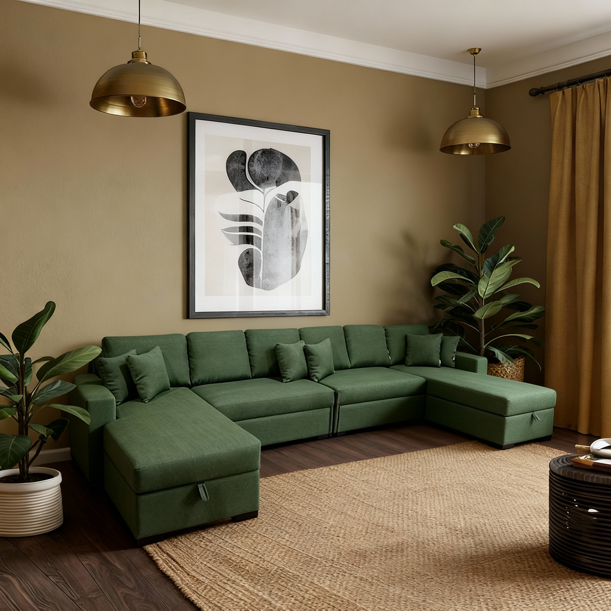 فليكس- ركنه سرير شكل حرف U