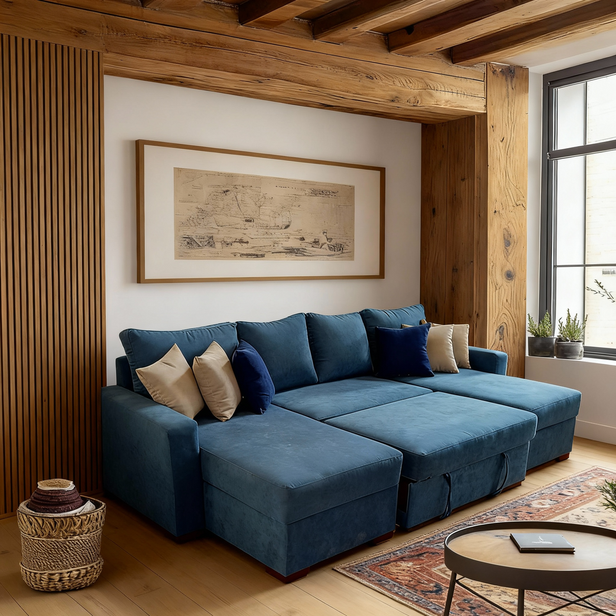 مودو- ركنه سرير شكل حرف U