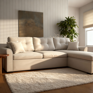 Tala | L-Shape 5-Seater Roll-Out Sofa Bed with Belgium Mechanism
