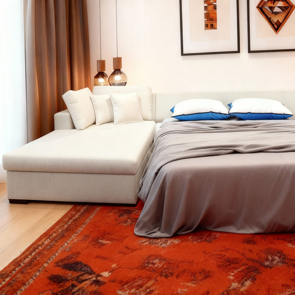Roses | L-Shape 6-Seater 2-Fold Sofa Bed (Belgian Mechanism)