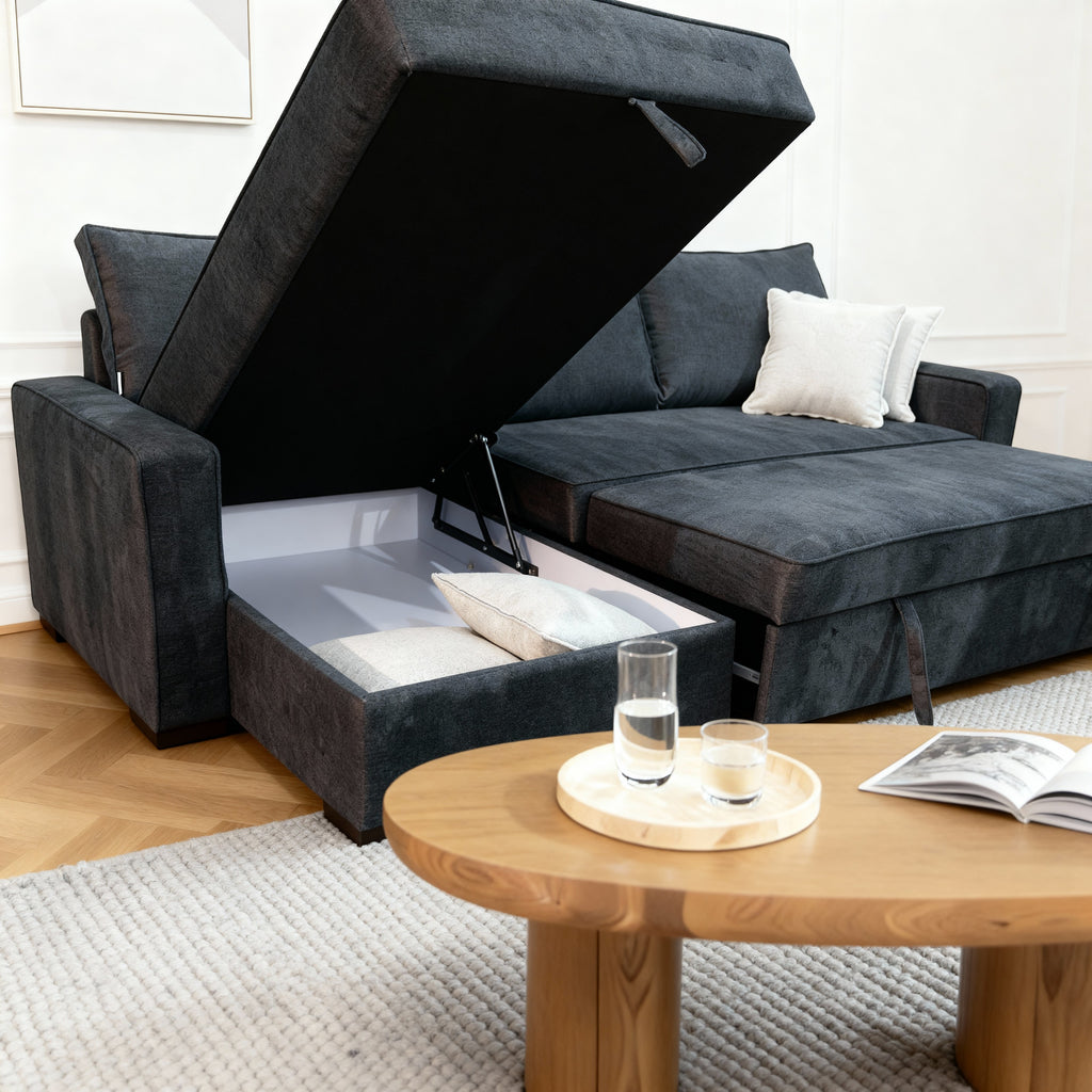 BAMBOO | 3-Seater L-Shape MANEX Pull-Out Sofa Bed (Turkish Mechanism)