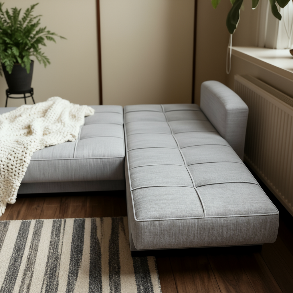 ZOE | 5-Seater L-Shape Click-Clack Sofa Bed (Turkish Mechanism)