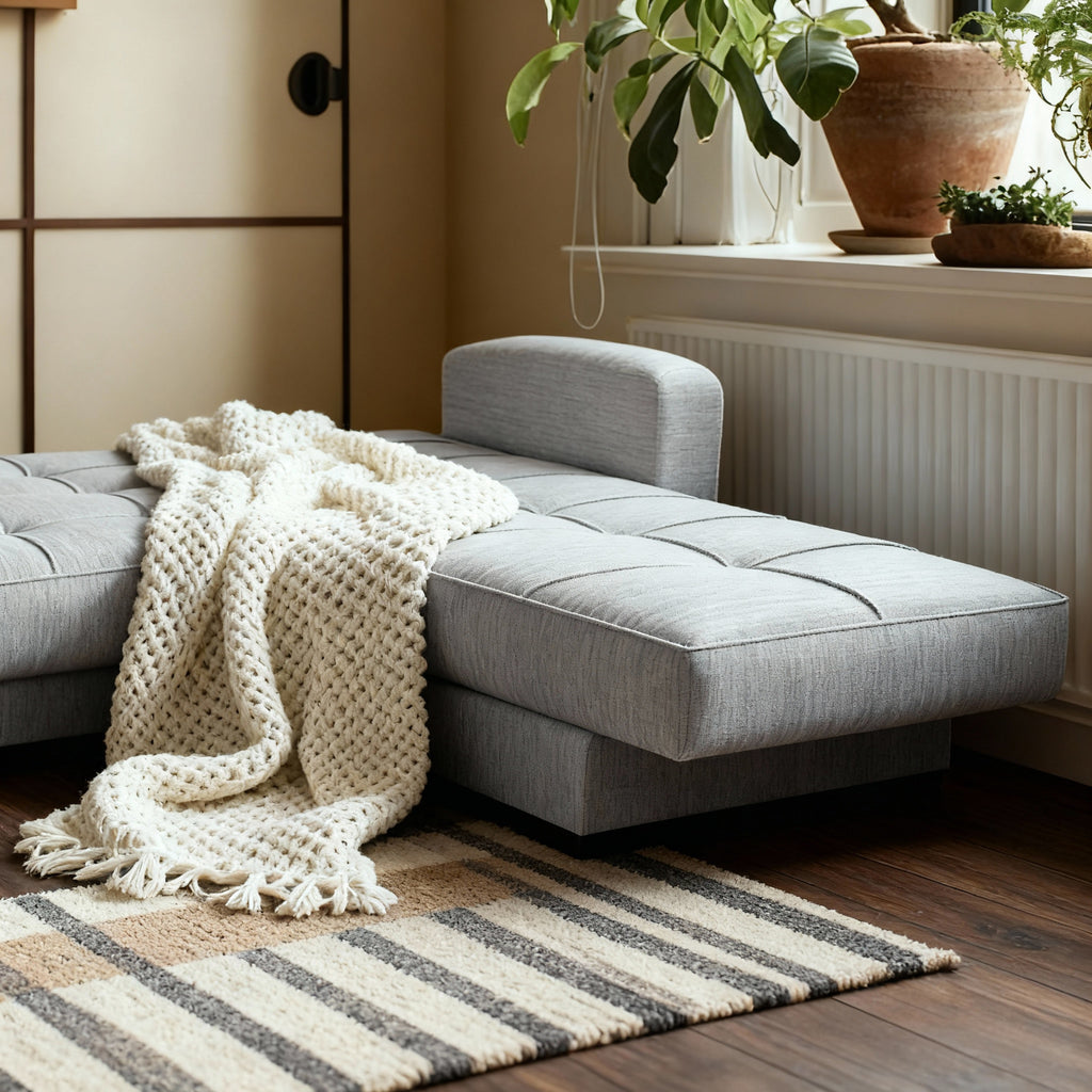 ZOE | 5-Seater L-Shape Click-Clack Sofa Bed (Turkish Mechanism)
