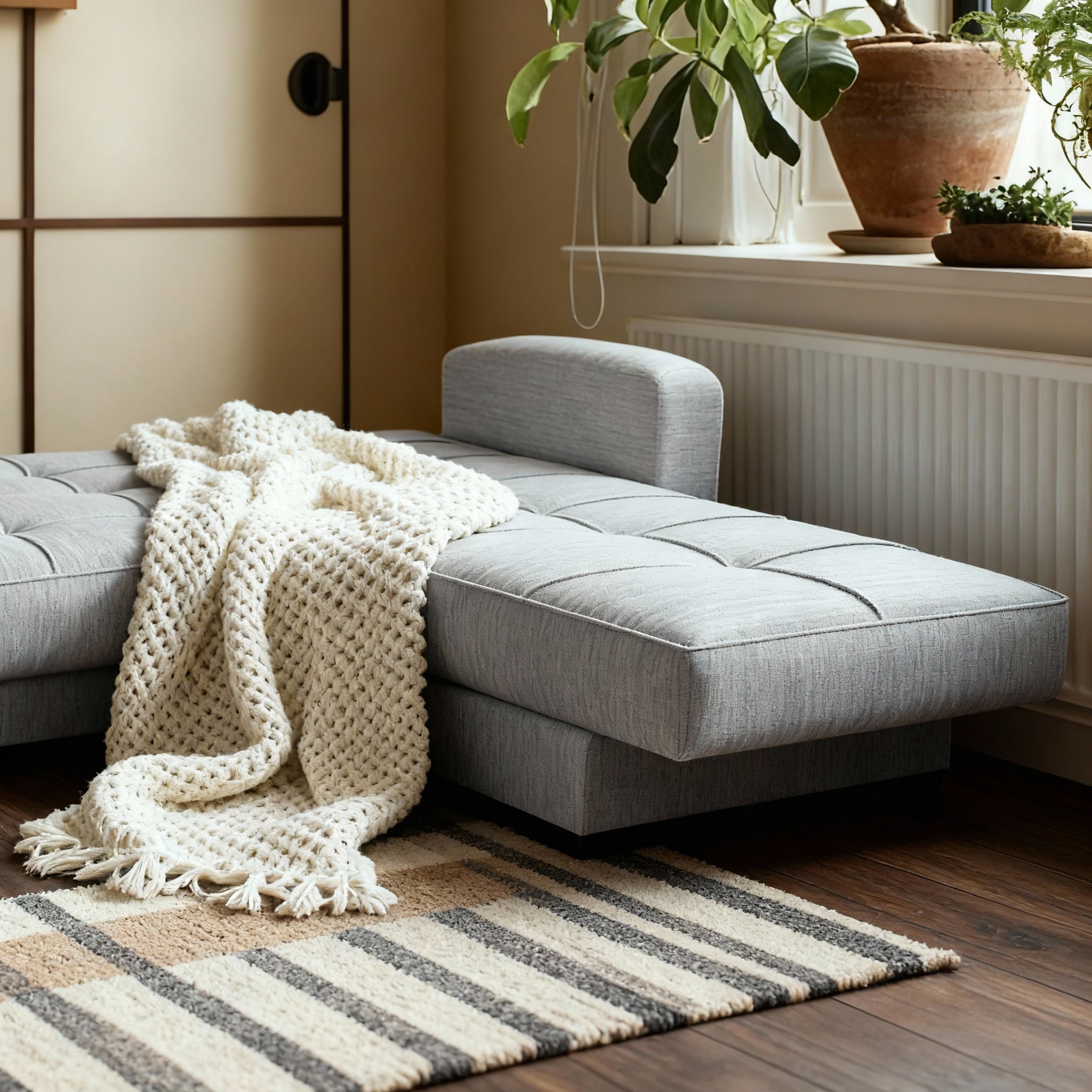 ZOE | 5-Seater L-Shape Click-Clack Sofa Bed (Turkish Mechanism)