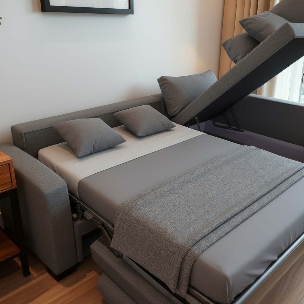 مونت- ركنه سرير شكل حرف L