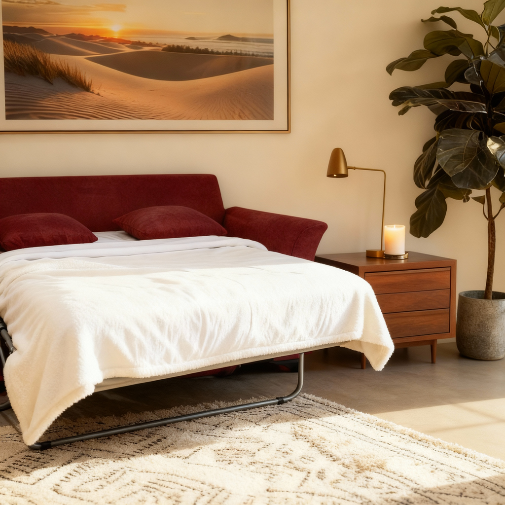 LINZ 2-Fold Sofa Bed | 2-Seater with Belgium Mechanism