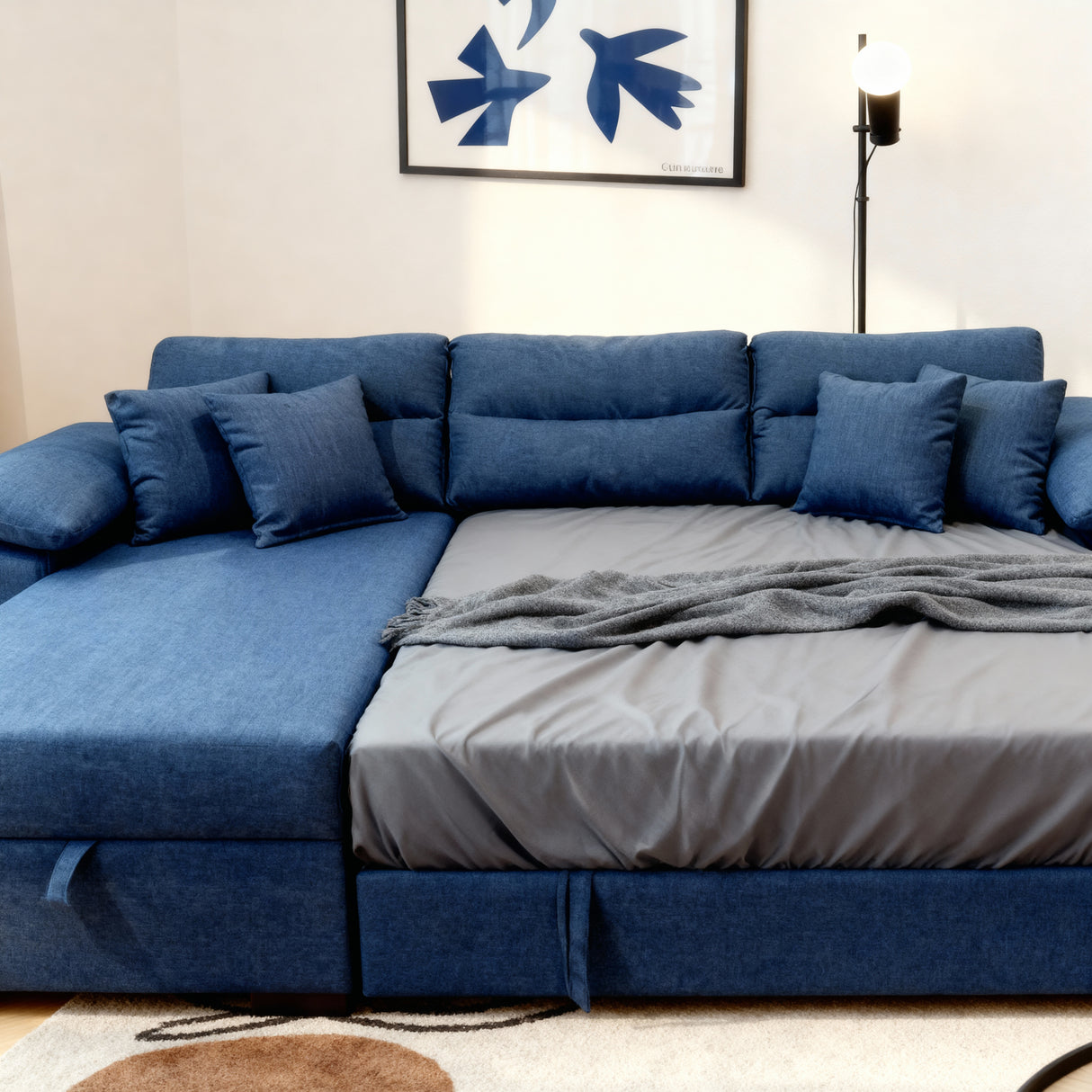 ميلان- ركنه سرير شكل حرف L