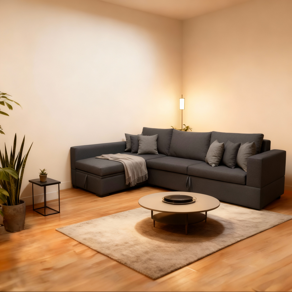 Valencia | L-Shape 6-Seater 2-Fold Sofa Bed (Belgian Mechanism)