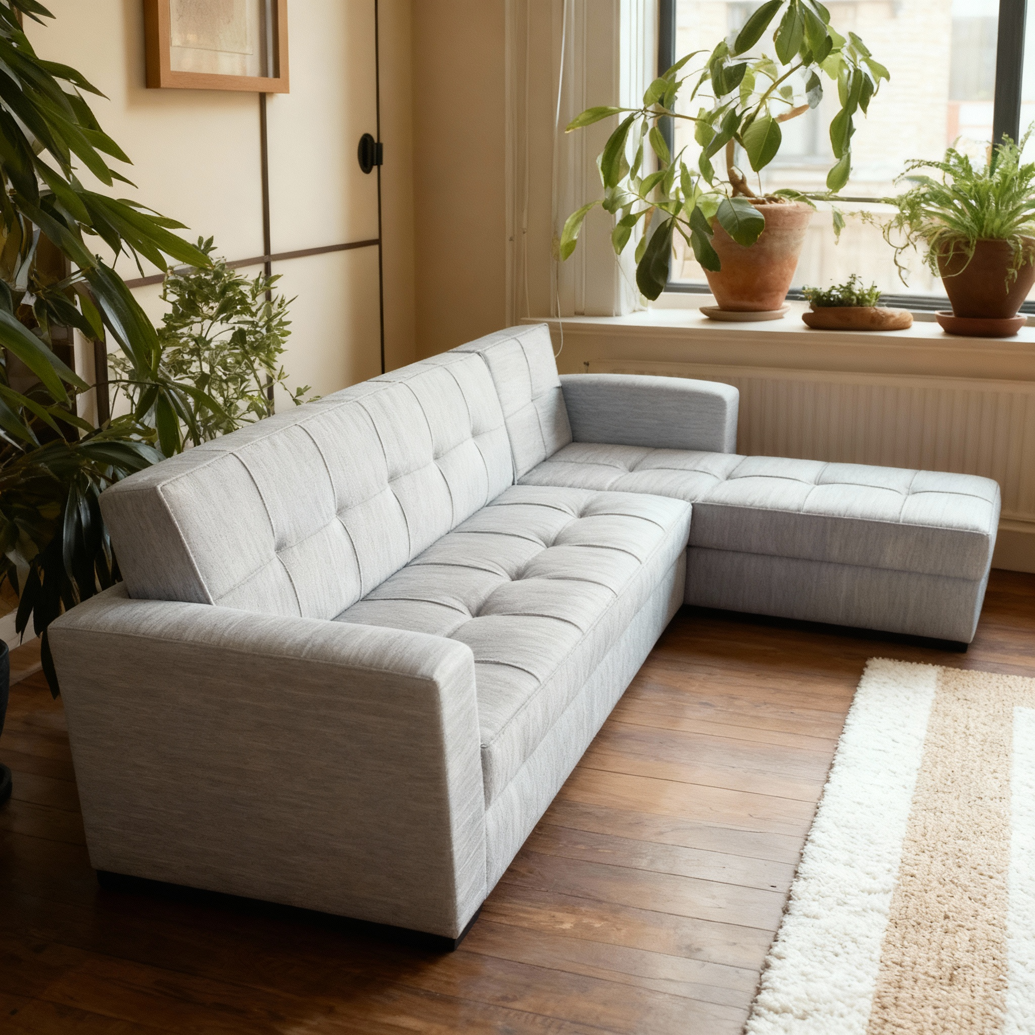 ZOE | 5-Seater L-Shape Click-Clack Sofa Bed (Turkish Mechanism)