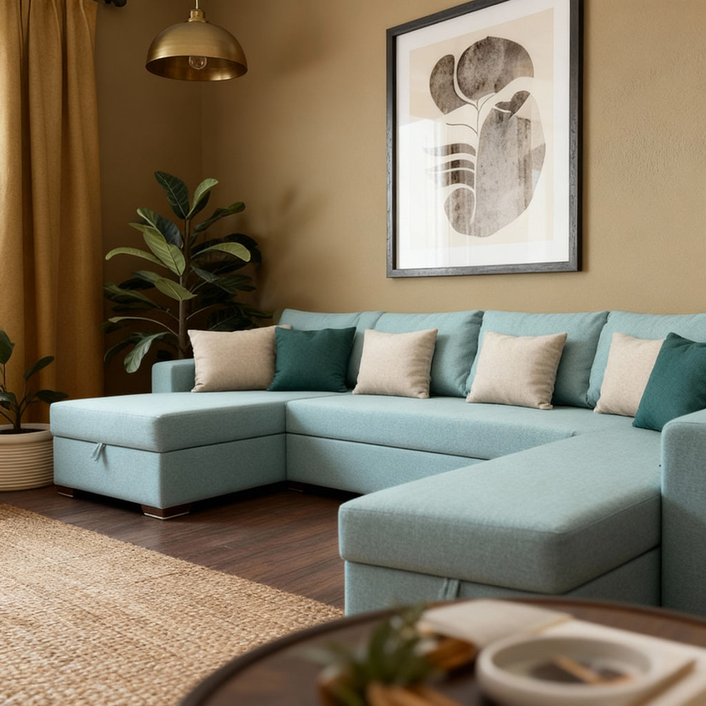 Bari | 8-Seater U-Shape MANEX Pull-Out Sofa Bed (Turkish Mechanism)