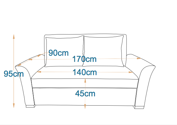TORONTO I 2-Seater MANEX Pull-Out Sofa Bed