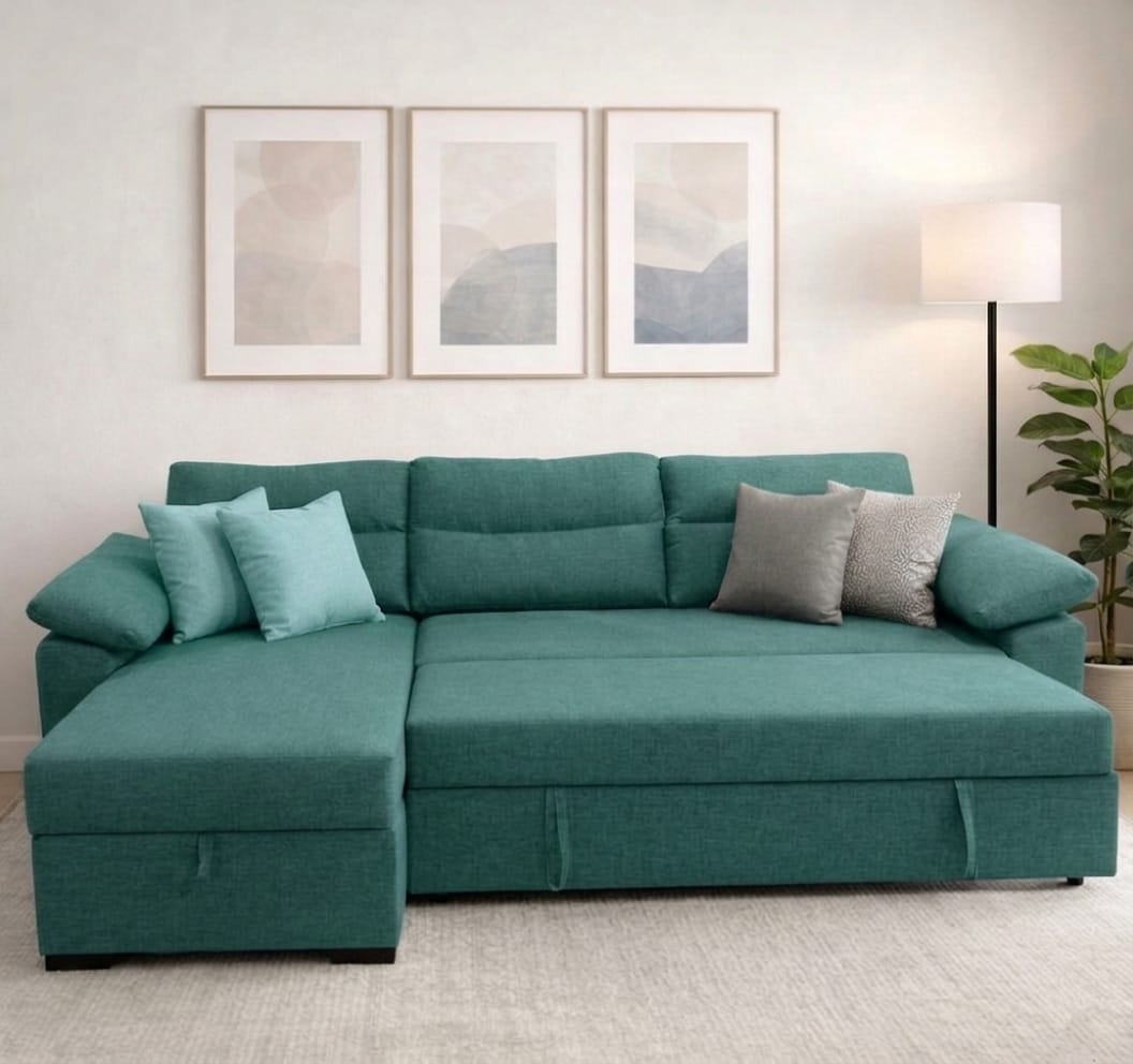 Apex | 4-Seater L-Shape MANEX Pull-Out Sofa Bed (Turkish Mechanism)