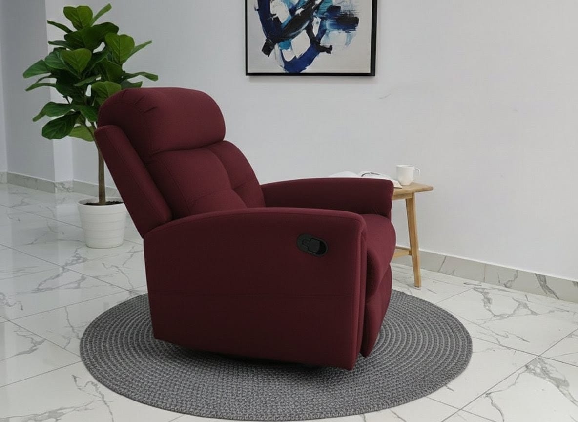 Air Lazy-Boy | Modern Rocker Recliner Chair - Burgundy