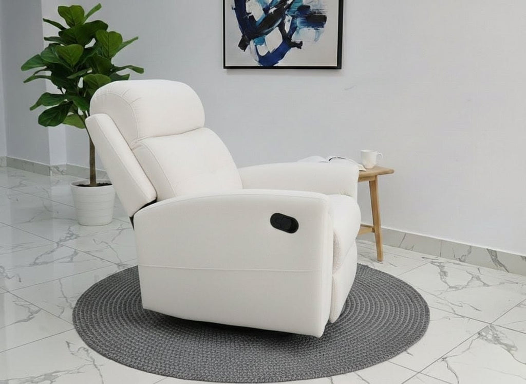 Air Lazy-Boy | Modern Rocker Recliner Chair - White