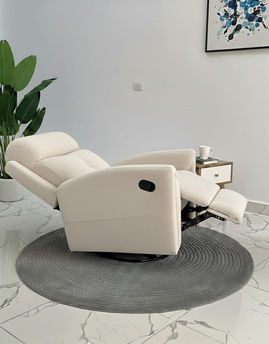 Air Lazy-Boy | Modern Rocker Recliner Chair - White