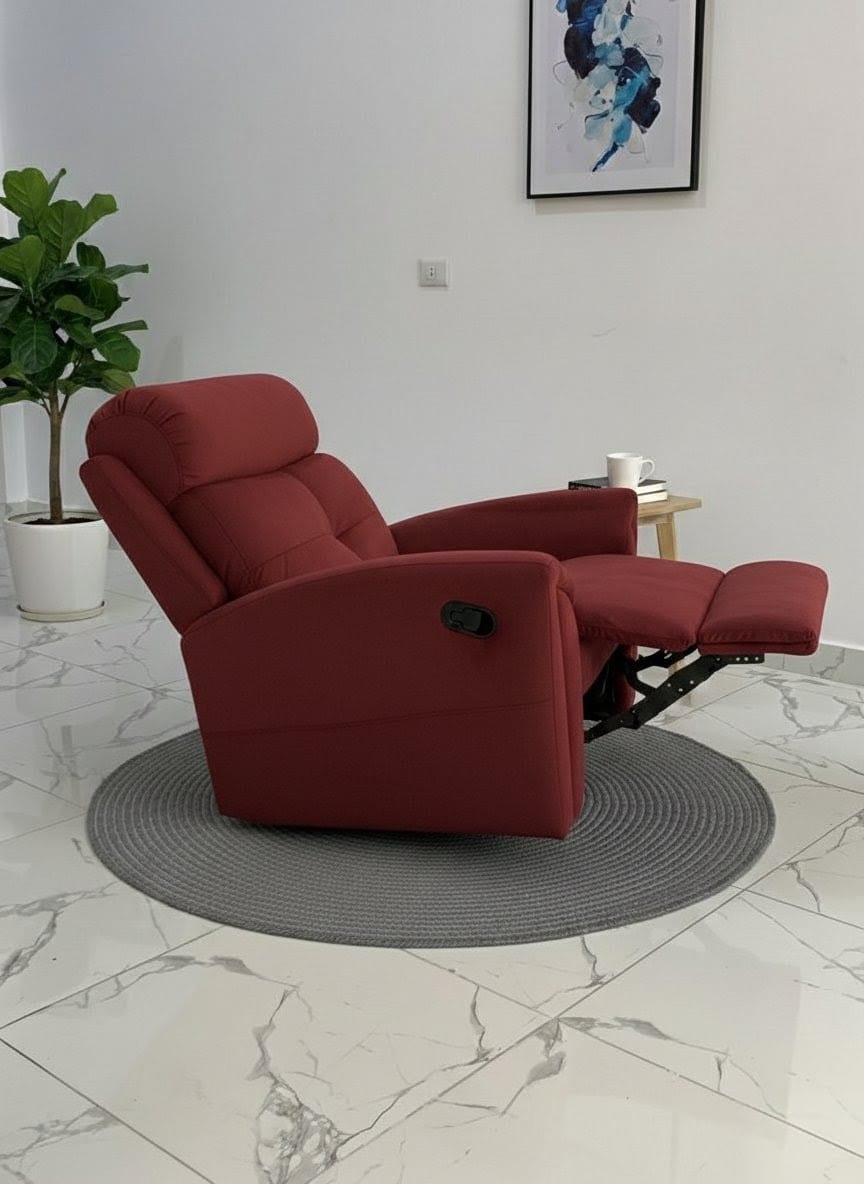 Air Lazy-Boy | Modern Rocker Recliner Chair - Burgundy