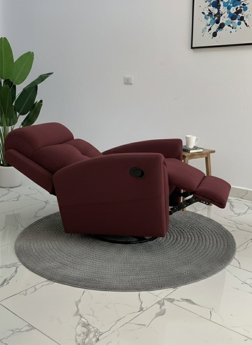 Air Lazy-Boy | Modern Rocker Recliner Chair - Burgundy