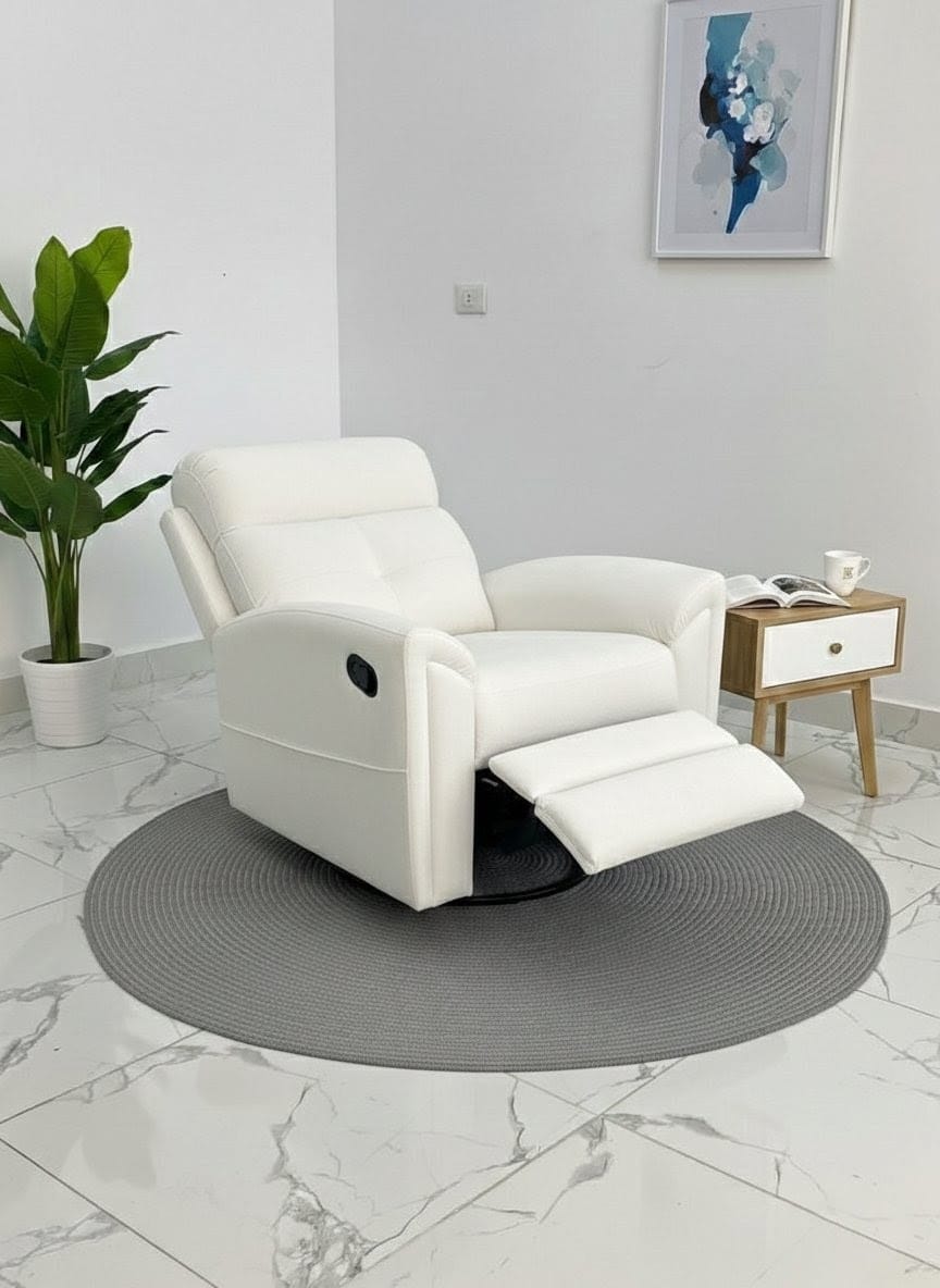 Air Lazy-Boy | Modern Rocker Recliner Chair - White