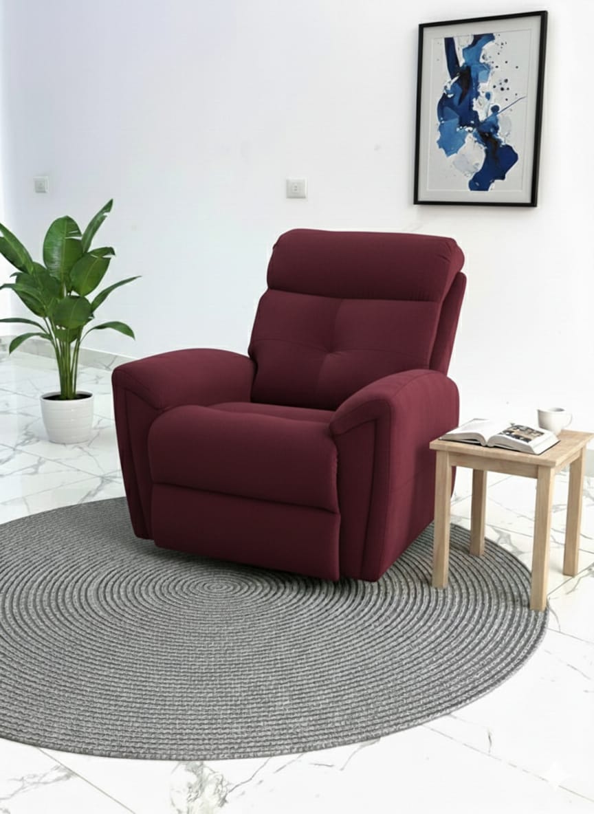 Air Lazy-Boy | Modern Rocker Recliner Chair - Burgundy