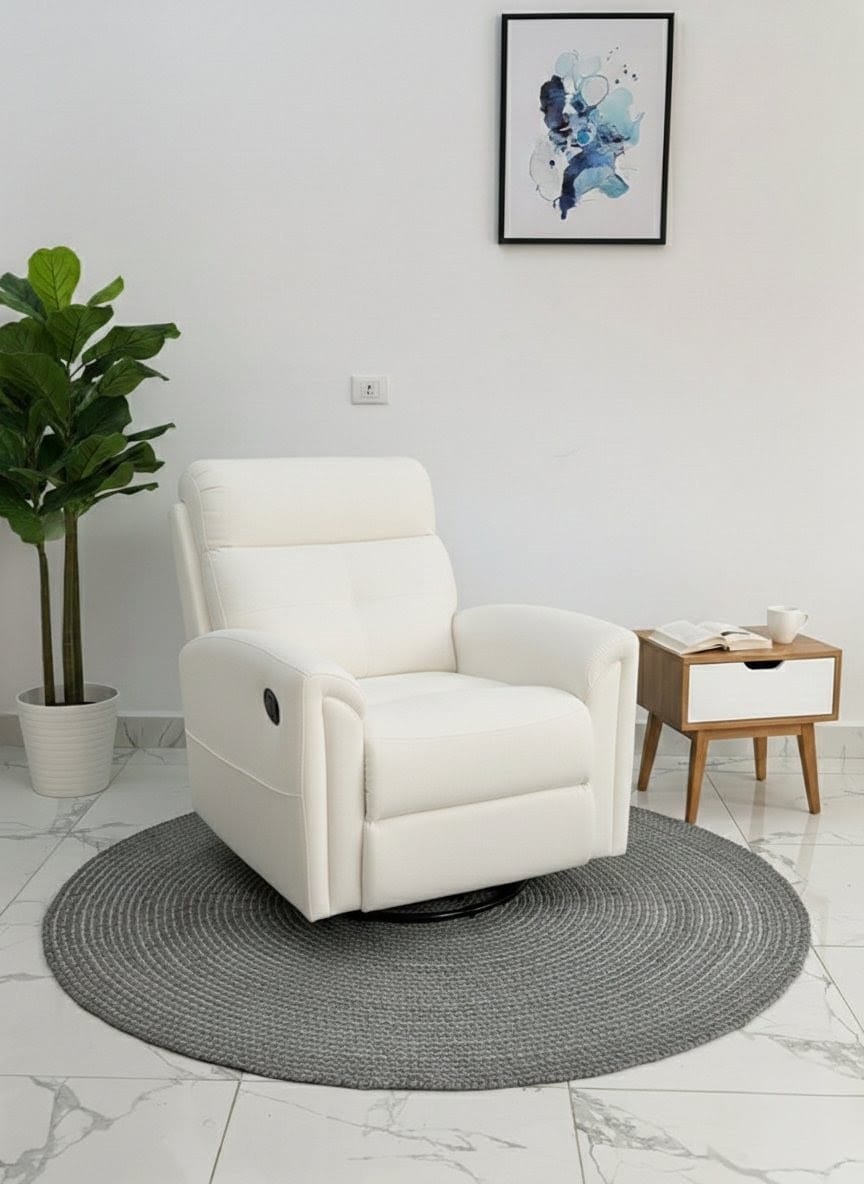 Air Lazy-Boy | Modern Rocker Recliner Chair - White
