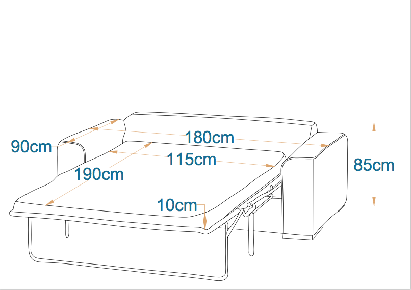 ARBON 2-Fold Sofa Bed | 2-Seater with Belgium Mechanism