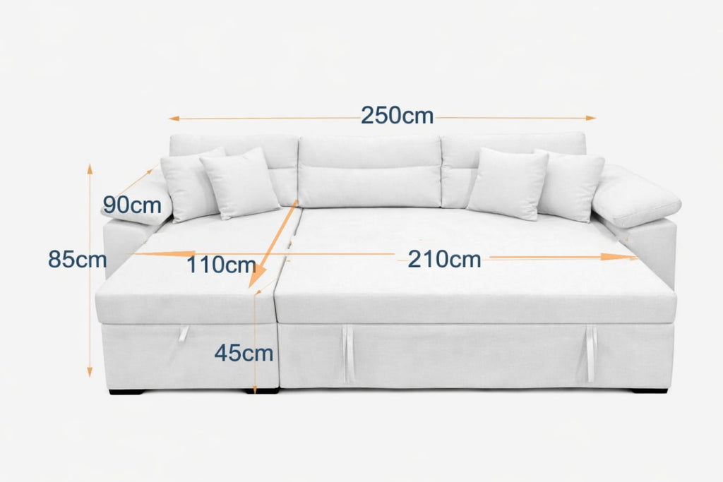 Milan | 3-Seater L-Shape MANEX Pull-Out Sofa Bed (Turkish Mechanism)
