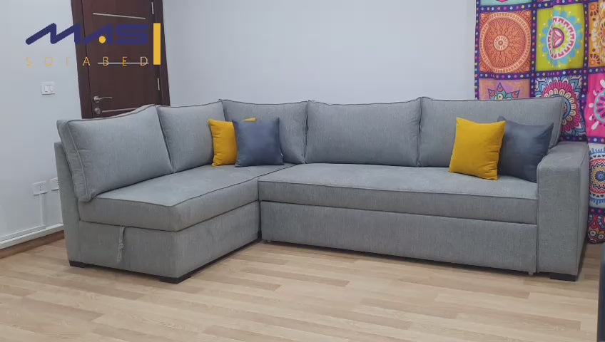 Venice | 5-Seater L-Shape MANEX Pull-Out Sofa Bed (Turkish Mechanism)