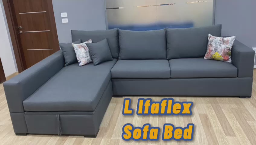 Valencia | L-Shape 6-Seater 2-Fold Sofa Bed (Belgian Mechanism)