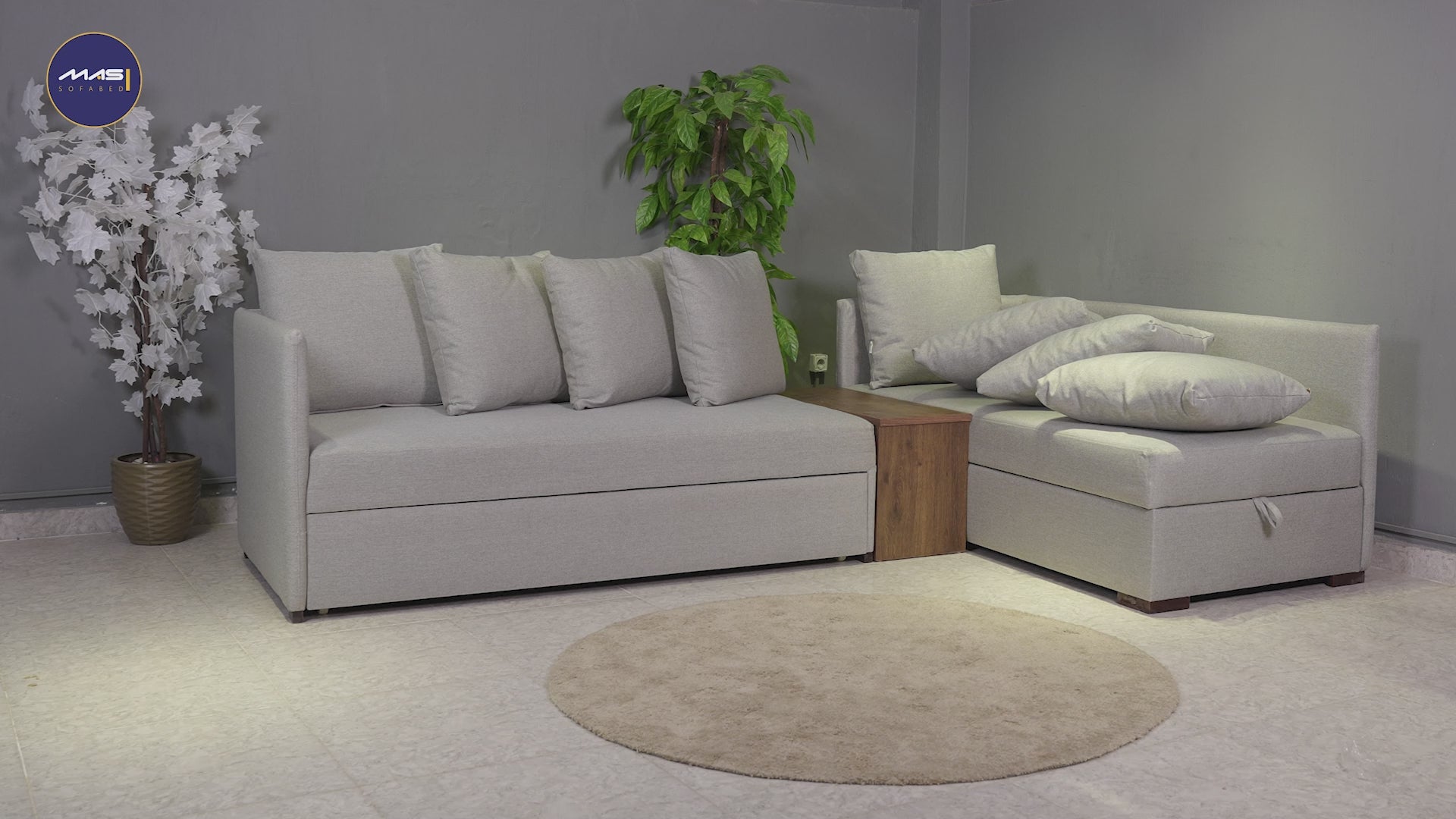 Glory | 4-Seater L-Shape MANEX Pull-Out Sofa Bed (Turkish Mechanism)