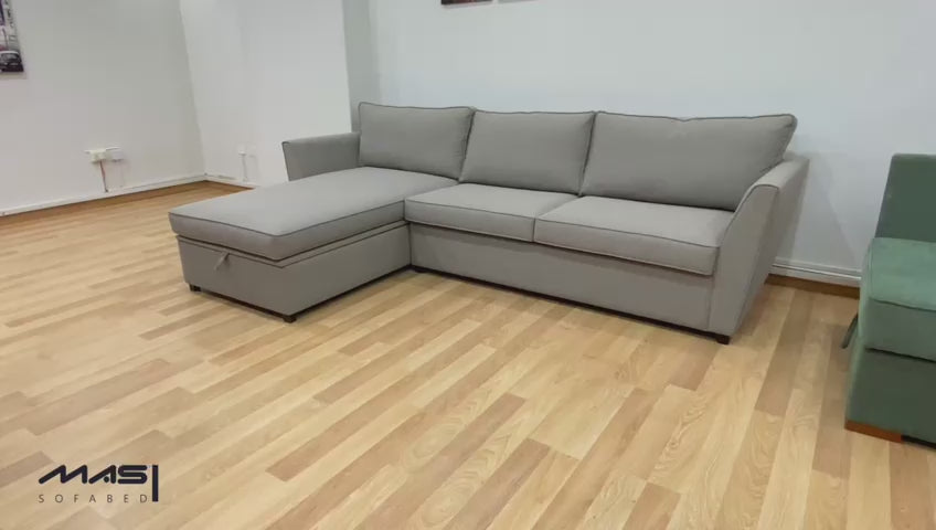 Lamego | L-Shape 6-Seater 2-Fold Sofa Bed (Belgian Mechanism)