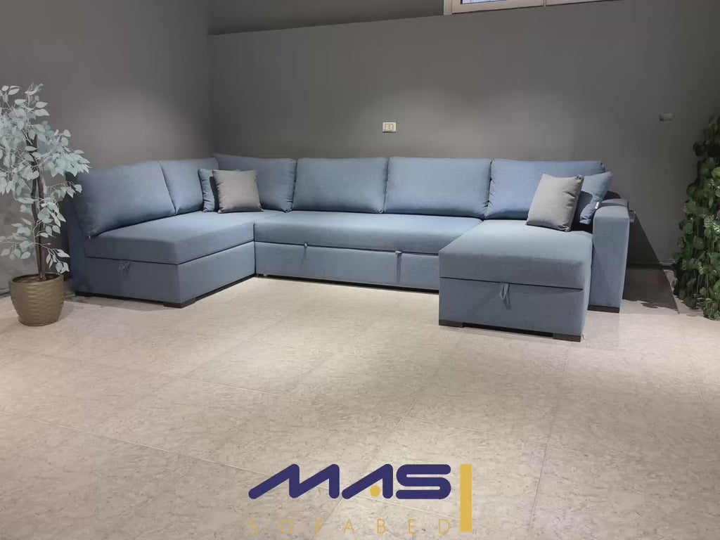 Modo | 8-Seater U-Shape MANEX Pull-Out Sofa Bed (Turkish Mechanism)