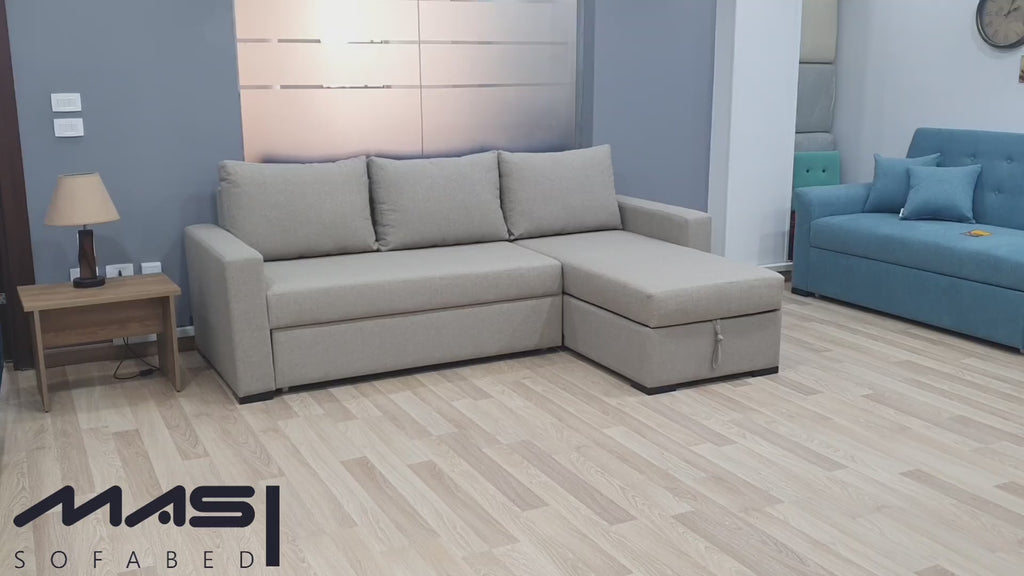 Milan | 3-Seater L-Shape MANEX Pull-Out Sofa Bed (Turkish Mechanism)