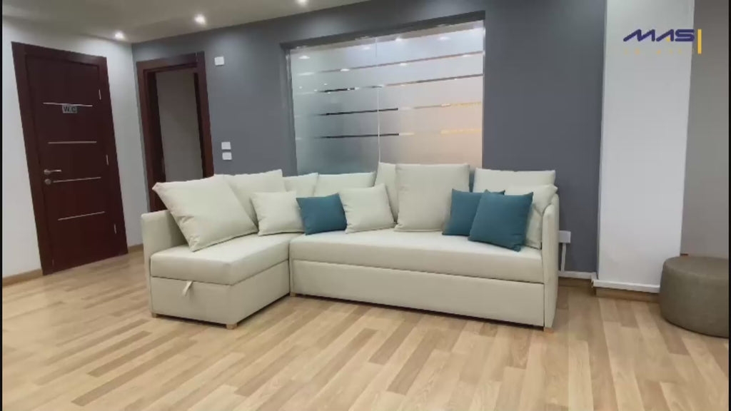 Verona | 5-Seater L-Shape MANEX Pull-Out Sofa Bed (Turkish Mechanism)