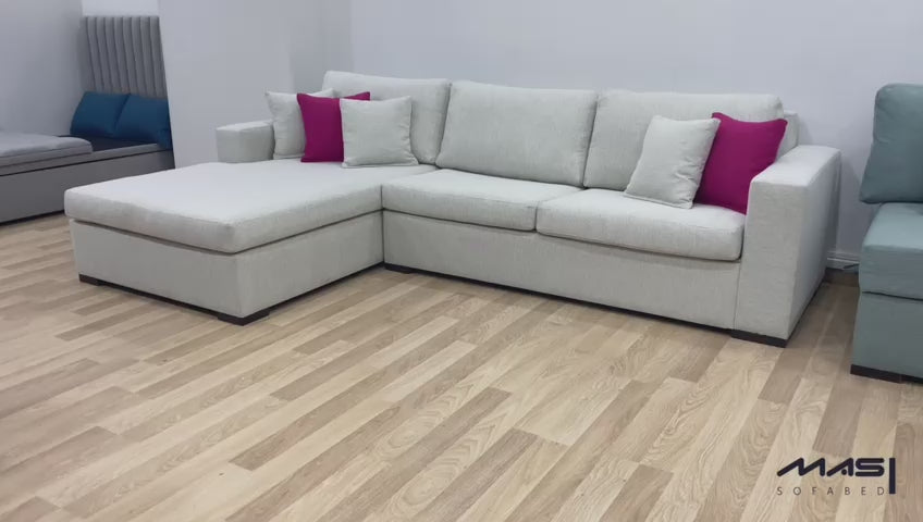 Roses | L-Shape 6-Seater 2-Fold Sofa Bed (Belgian Mechanism)