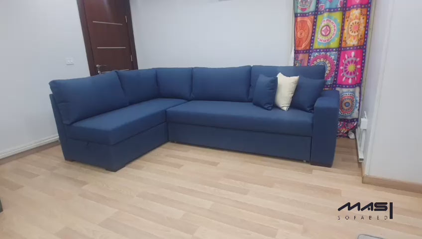 Venice | 5-Seater L-Shape MANEX Pull-Out Sofa Bed (Turkish Mechanism)