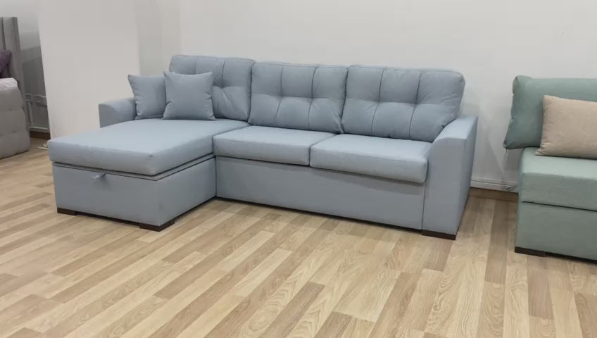 Tala | L-Shape 5-Seater Roll-Out Sofa Bed with Belgium Mechanism