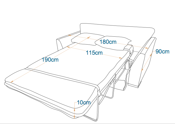 Stone 2-Fold Sofa Bed | 2-Seater with Belgium Mechanism