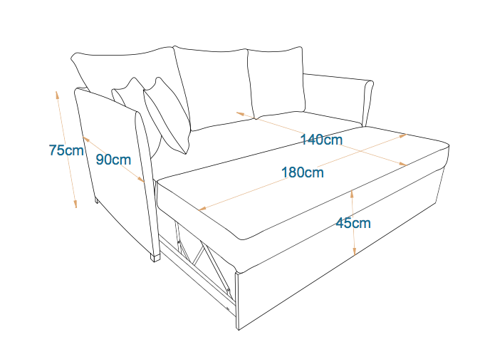 كومفرت - كنبة سرير ثلاث مقاعد