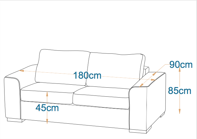 ARBON 2-Fold Sofa Bed | 2-Seater with Belgium Mechanism