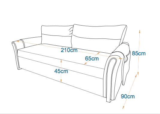 MIAMI  I 3 Seater MANEX Pull-Out Sofa-bed